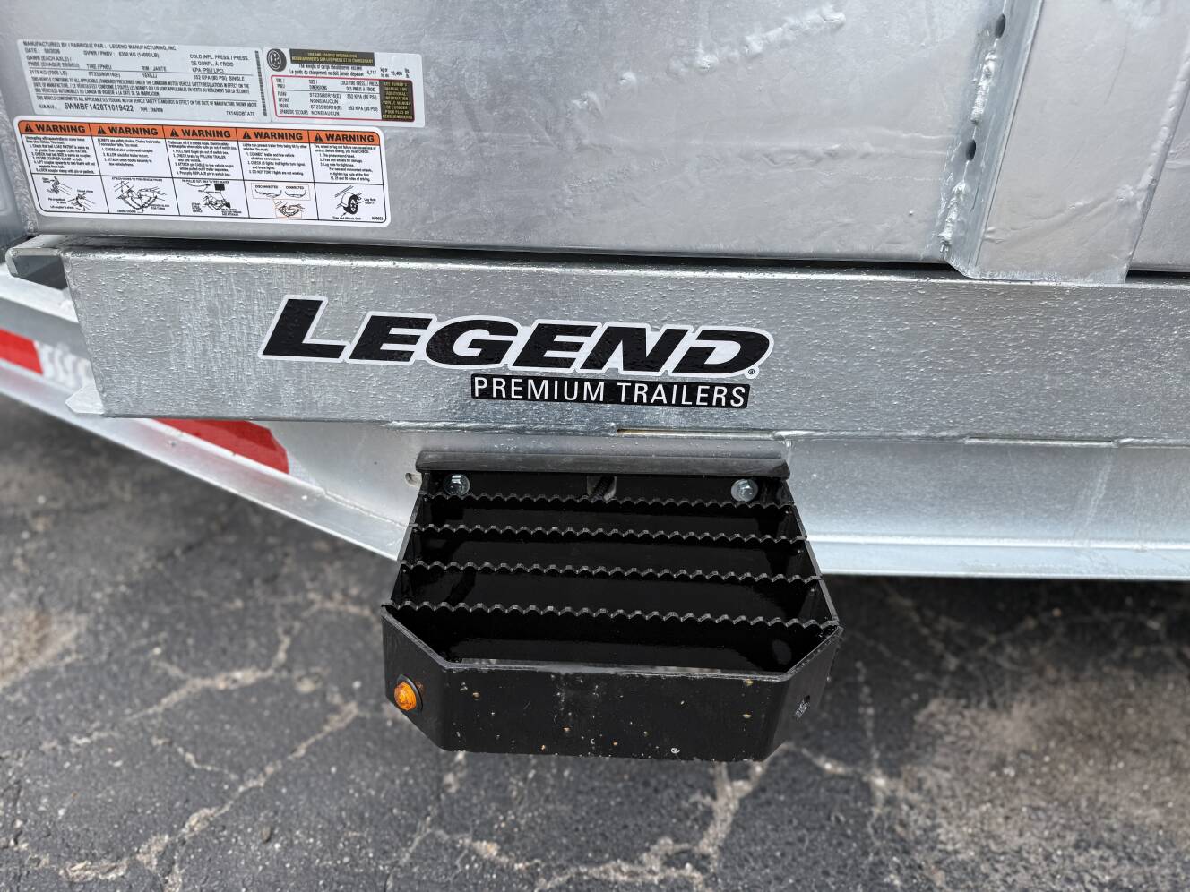 A photo of this 2026 Legend Trailers 7x14 Galvanized Tandem Axle Dump Trailer