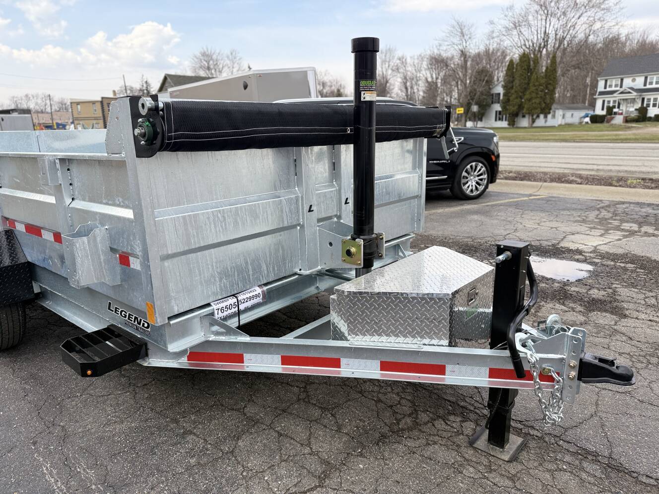 A photo of this 2026 Legend Trailers 7x14 Galvanized Tandem Axle Dump Trailer