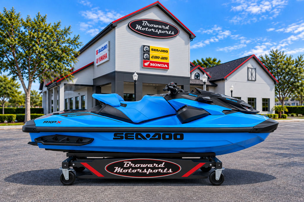 2026 Sea-Doo RXP-X 325 Tech, BRP Premium A, iBR Gulfstream Blue P in oakland FL