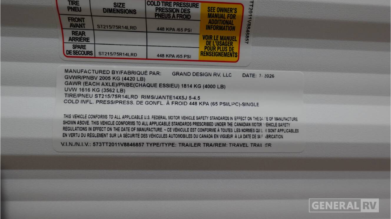 A photo of this 2027 Grand Design TRANSCEND-ONE 151RB