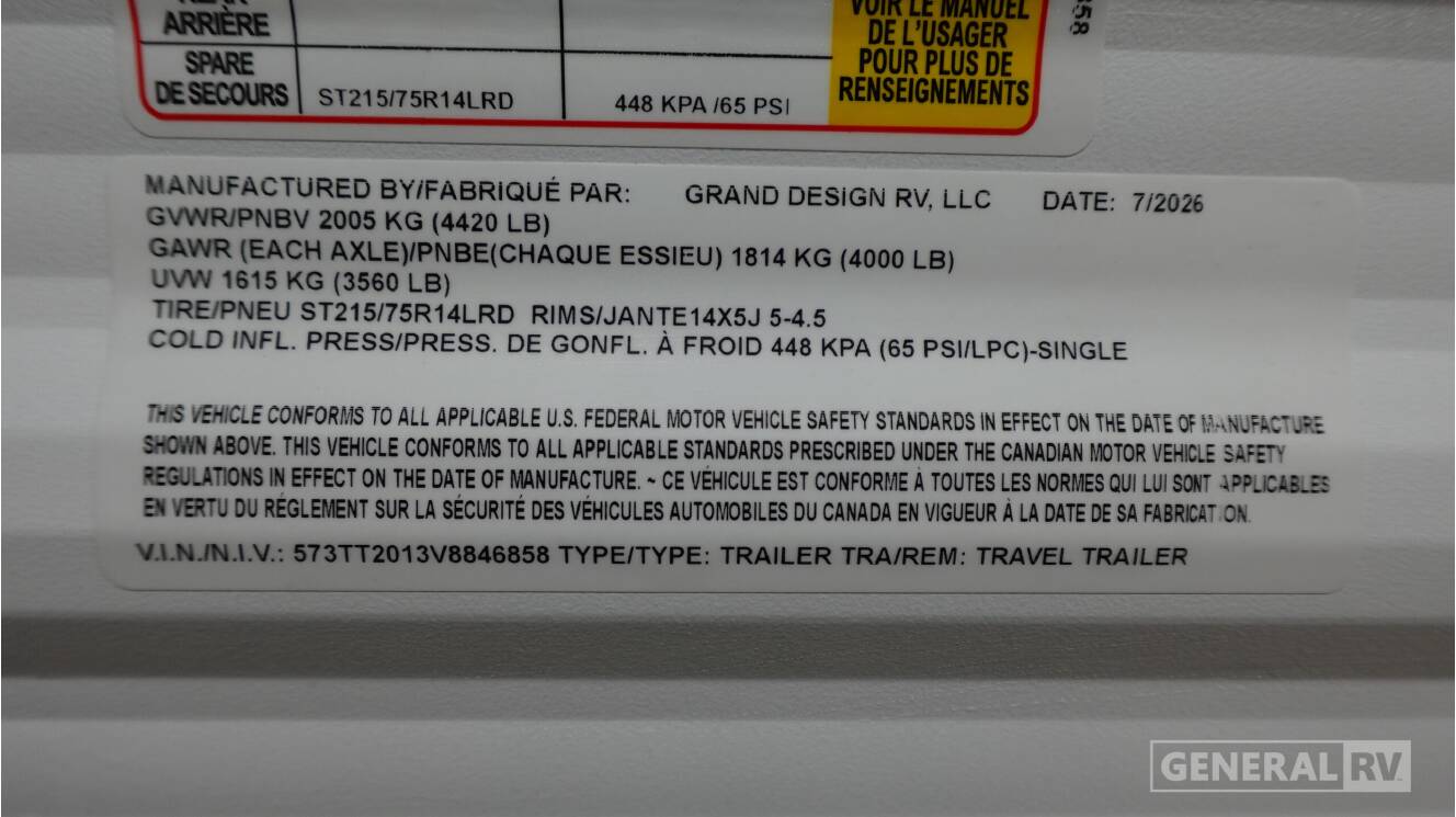 A photo of this 2027 Grand Design TRANSCEND-ONE 151RB