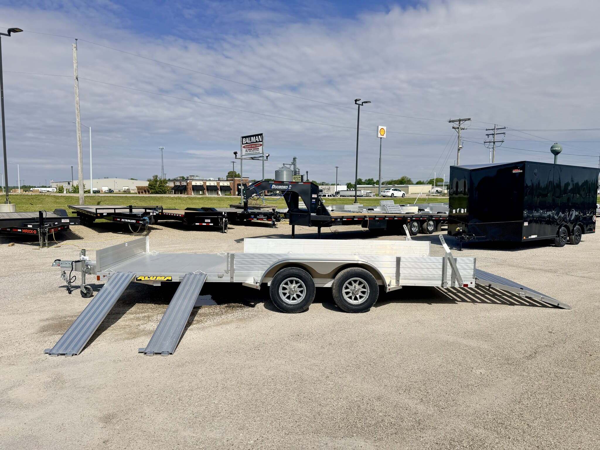 2027 Aluma 8118TA-R-BT-SR 81X18 UTILITY TRAILER - UTV SIDE RAMPS - in Goodfield, IL