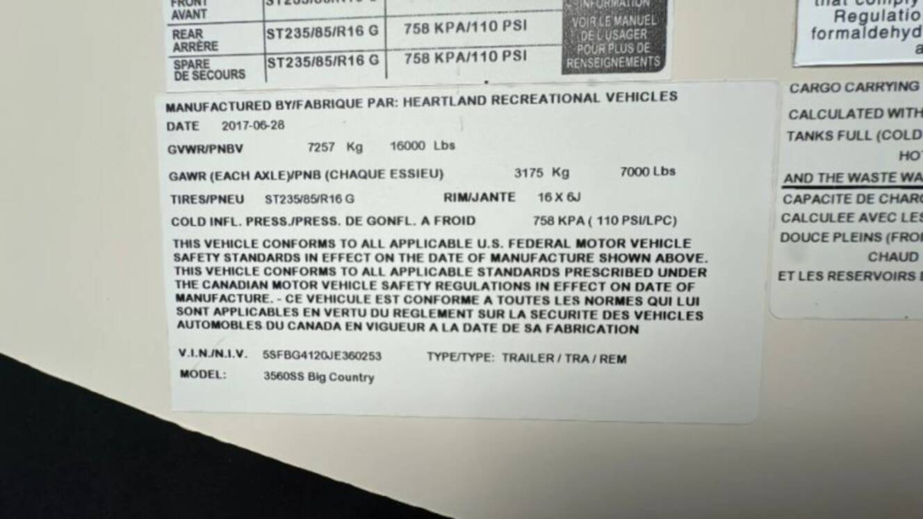 A photo of this 2018 Heartland Big Country Fifth Wheel 3560SS
