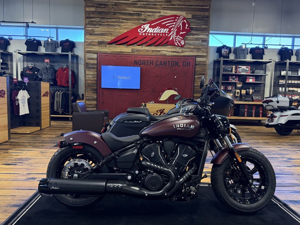 2026 Indian Motorcycle® Scout® Bobber Maroon Metallic Smoke BOBBER in North Canton, OH