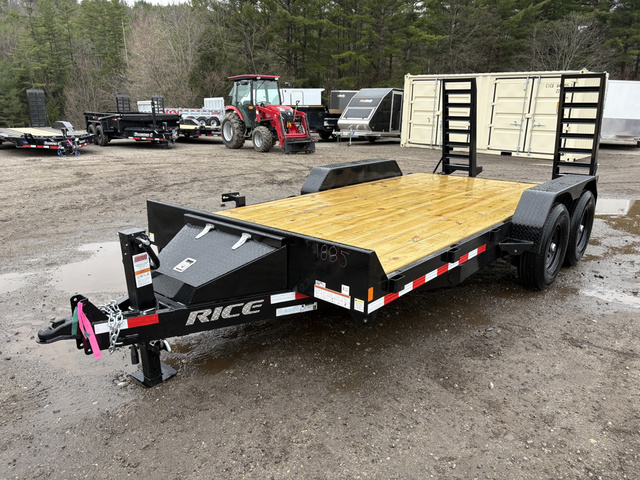 2026 RICE 7X16 14K Equipment Hauler W/D-Rings, Spare Mount, in Turner, ME