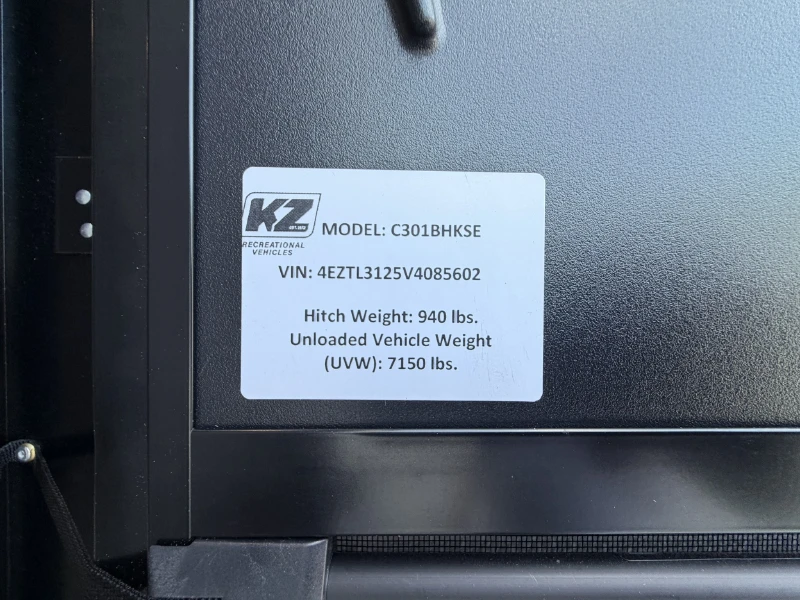 2027 KZ RV Connect SE C301BHKSE