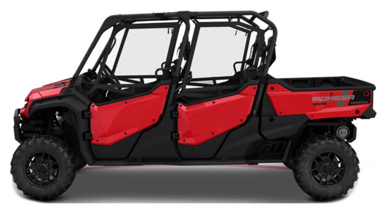 A photo of this 2024 Honda Pioneer 1000-6 Deluxe Crew