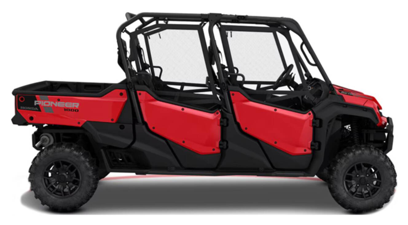A photo of this 2024 Honda Pioneer 1000-6 Deluxe Crew