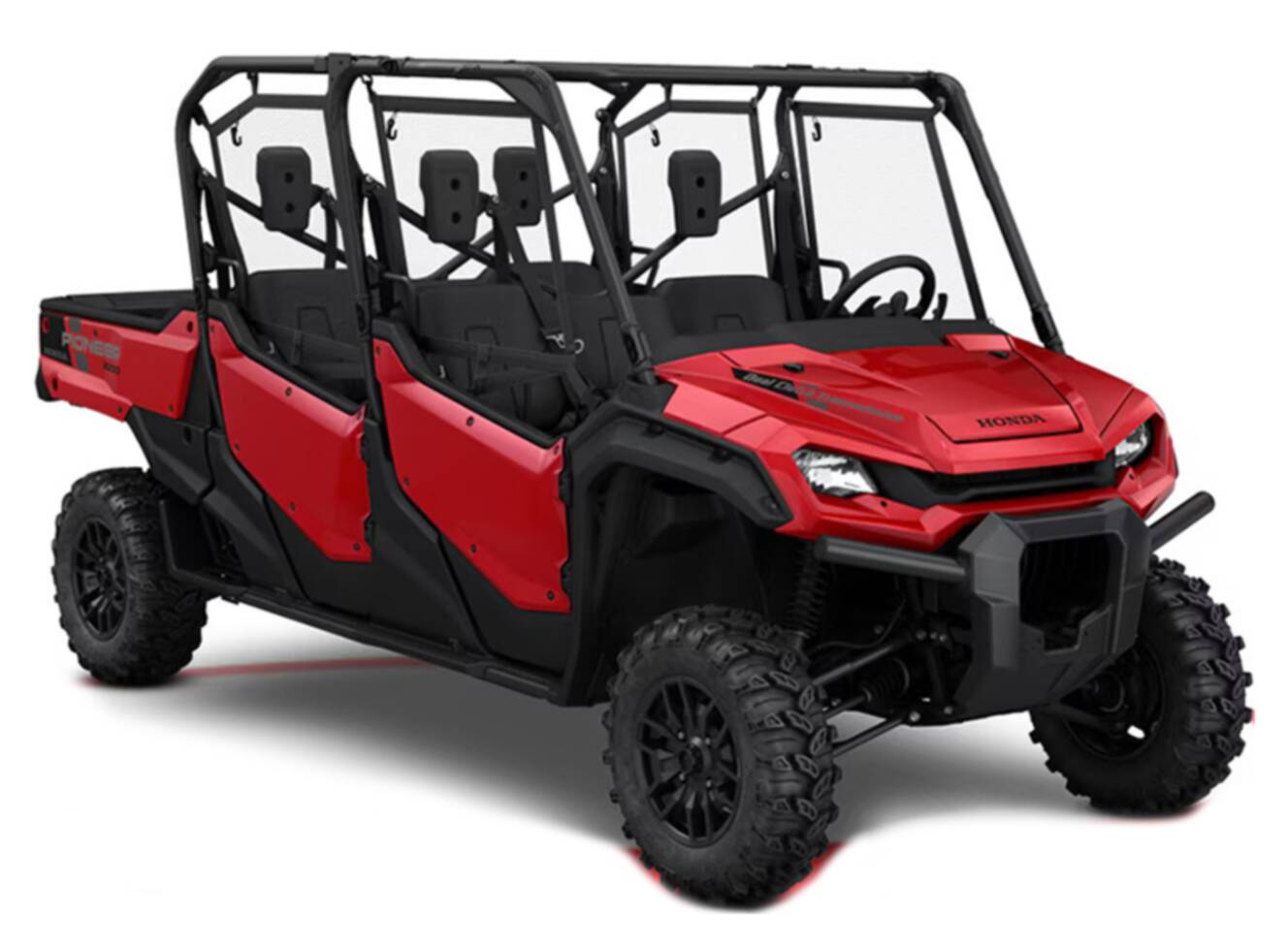 A photo of this 2024 Honda Pioneer 1000-6 Deluxe Crew