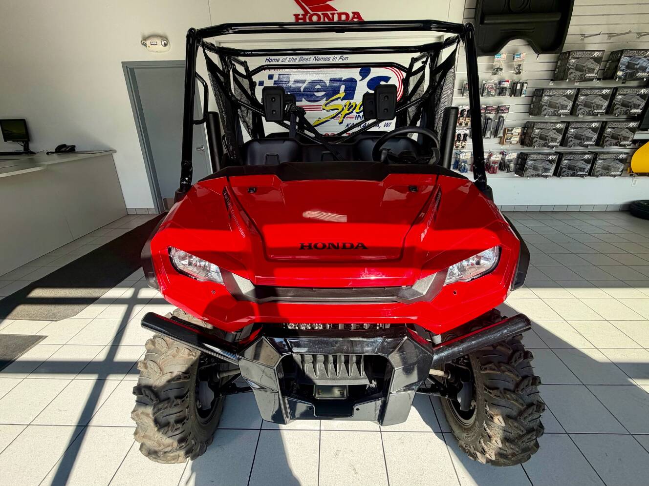 A photo of this 2024 Honda Pioneer 1000-6 Deluxe Crew