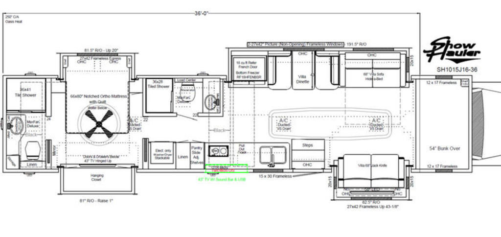 2026 Showhauler Quad Slide Motorcoach W/2 Full Baths in scott city MO