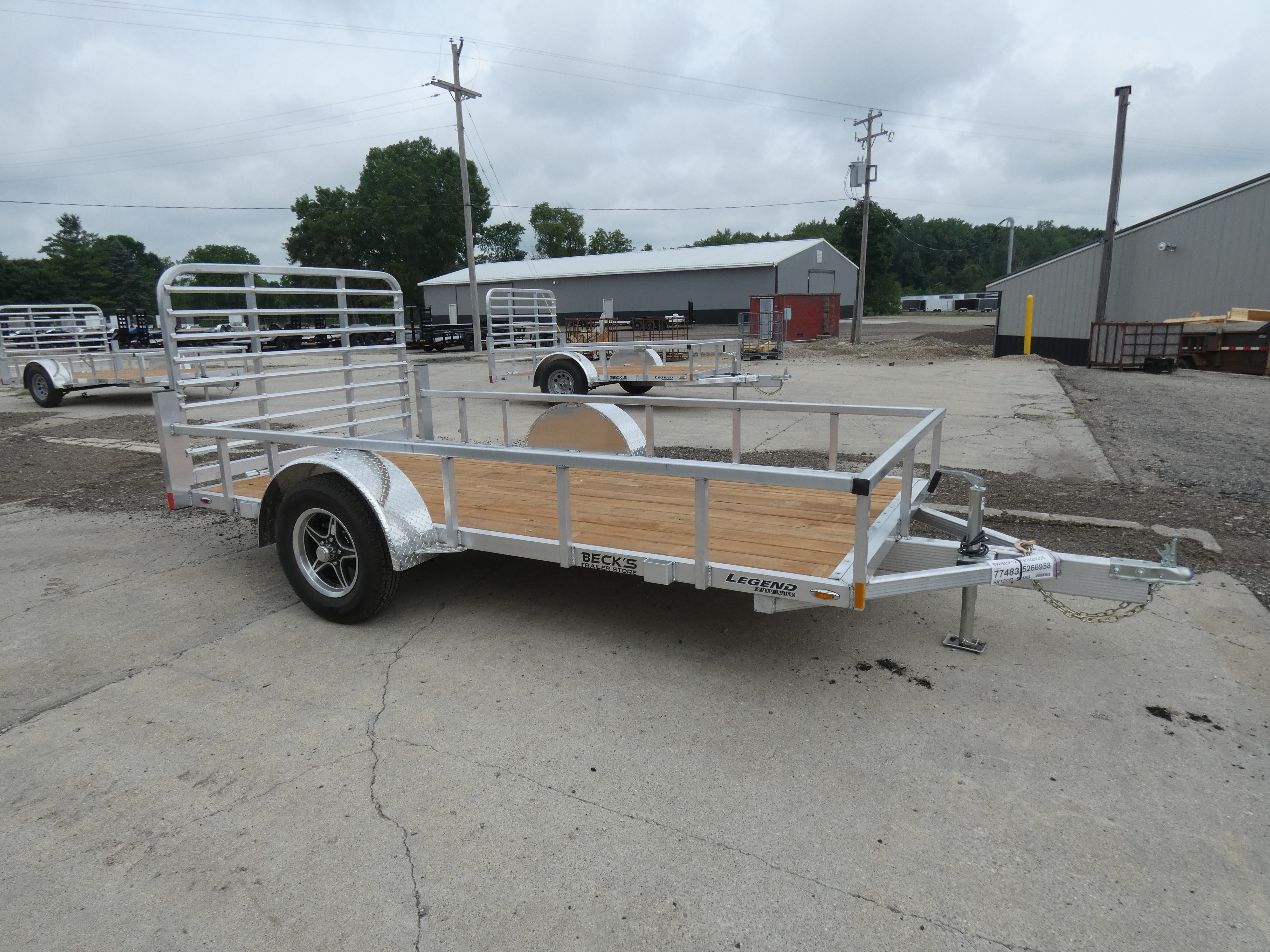 2027 Legend Trailers Open Deluxe Single Axle 6' x 12' Open Aluminum Utility in Saint Johns, MI