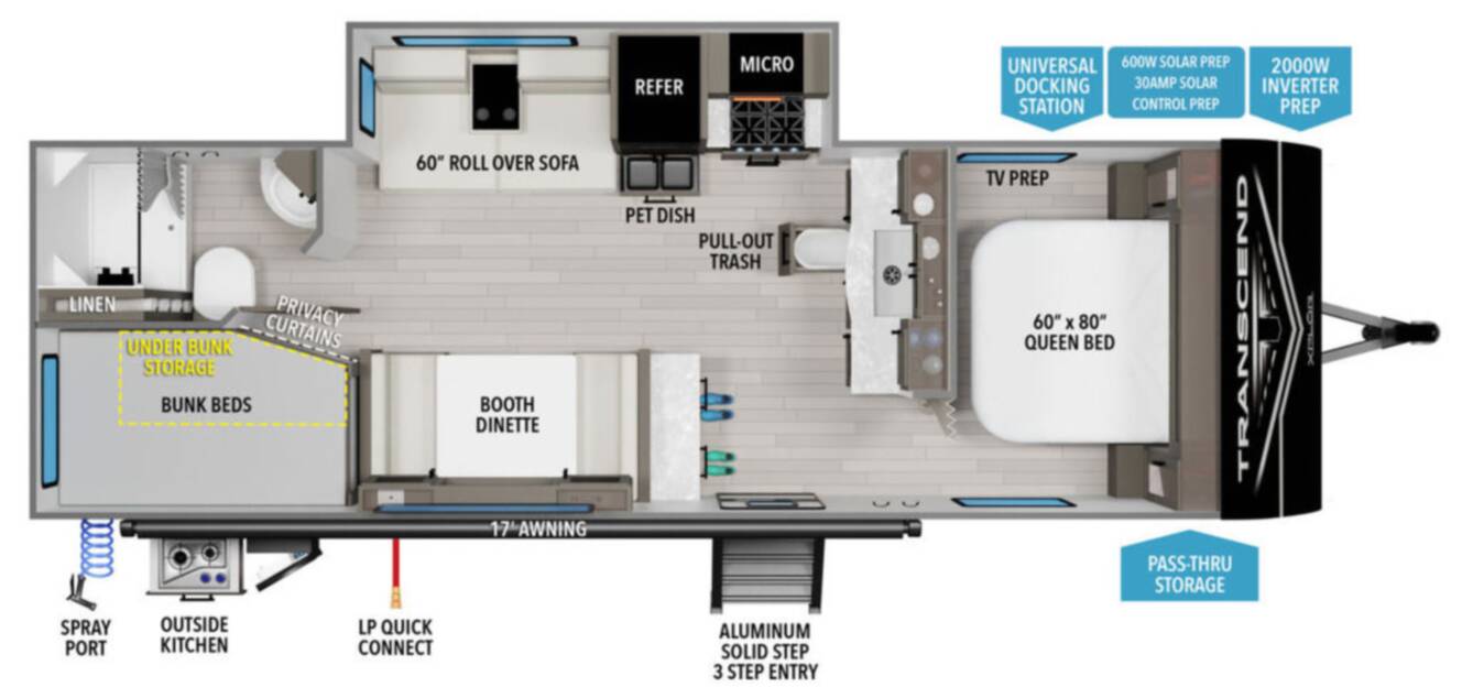 A photo of this 2026 Grand Design Transcend Xplor 26BHX
