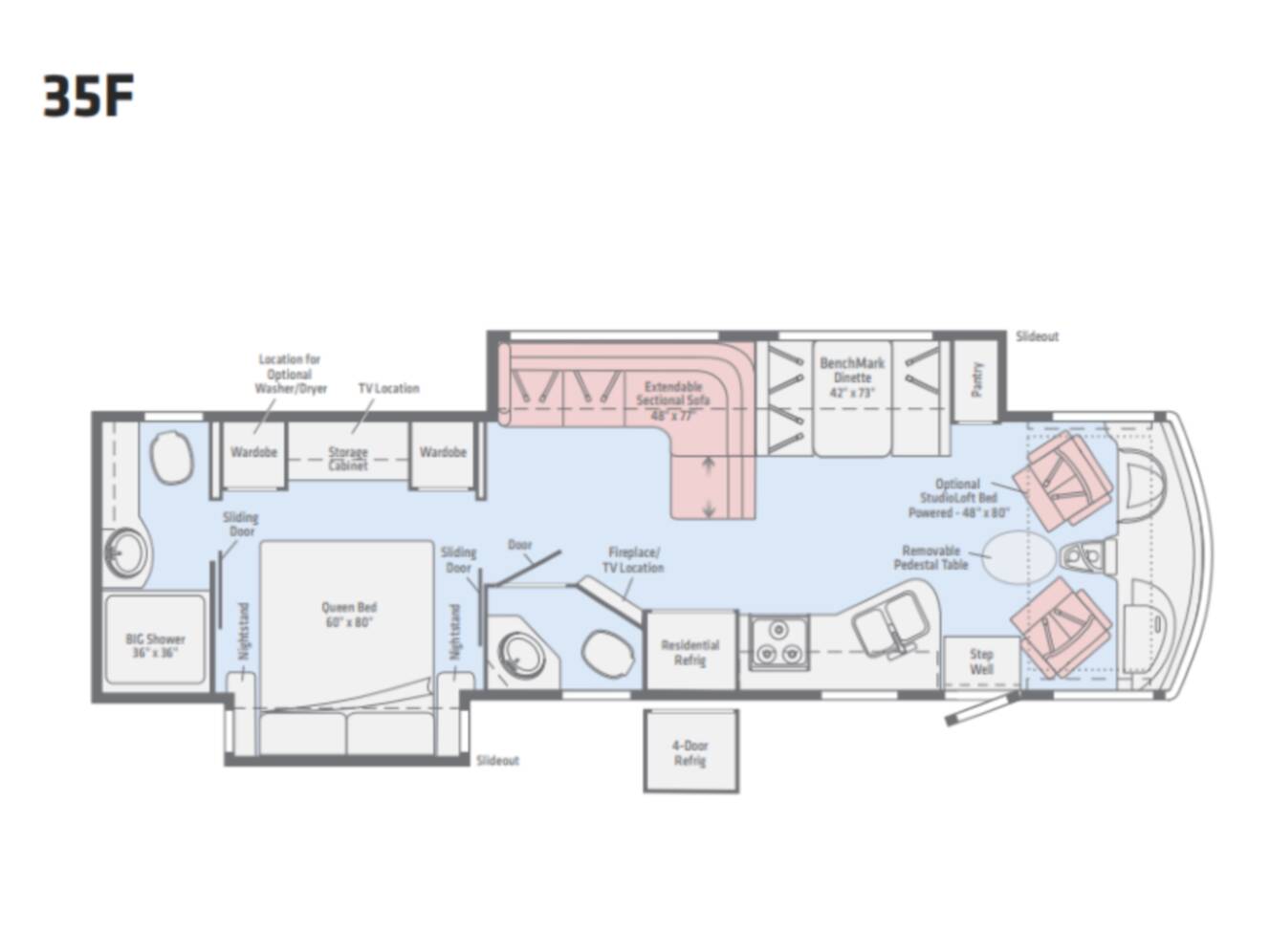 A photo of this 2019 Winnebago Adventurer 35F