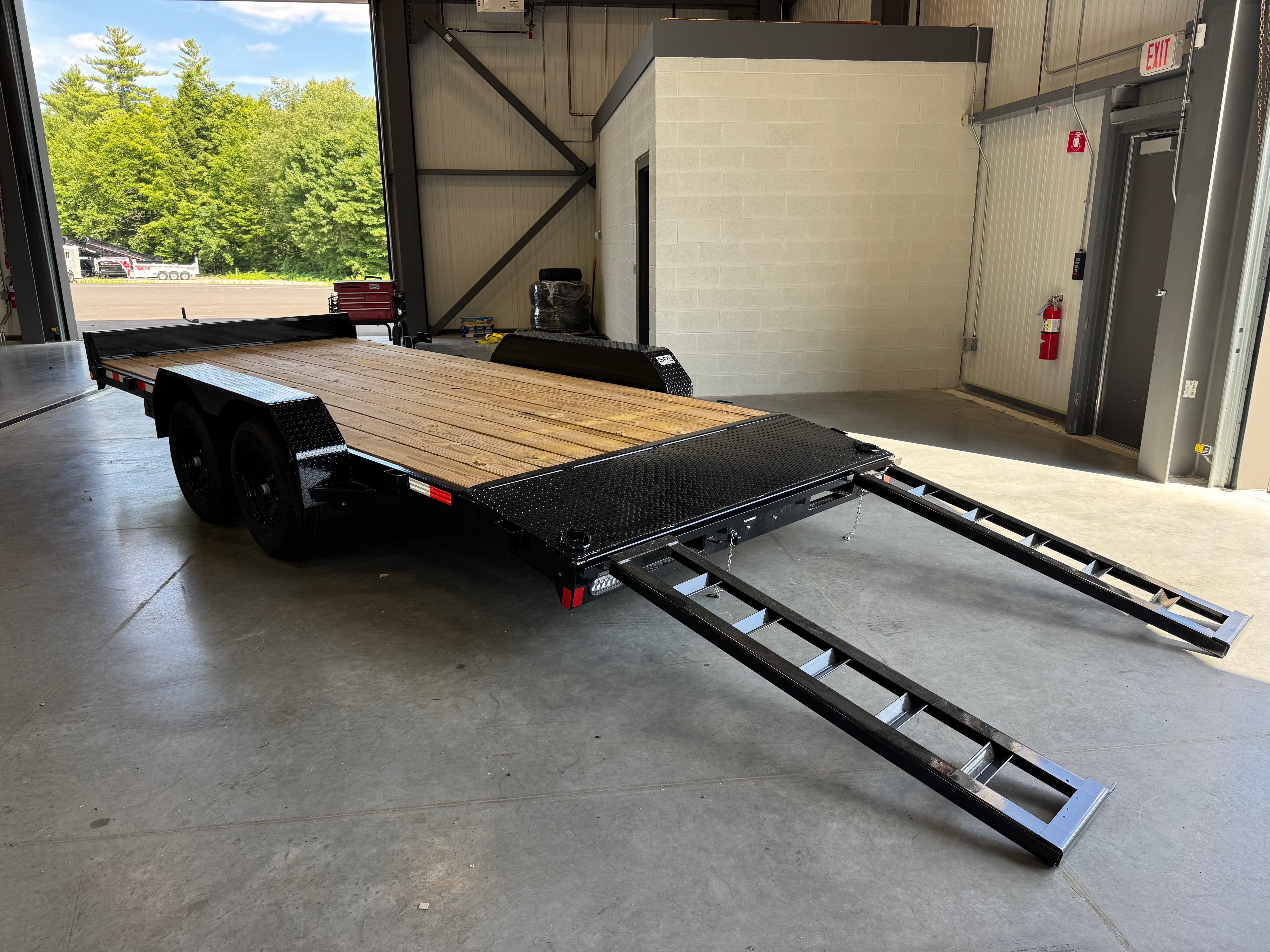 2026 Rice 7x18 Powder Coated 7K LowPro Car Hauler w/Slide In Ramp in Houlton, NE