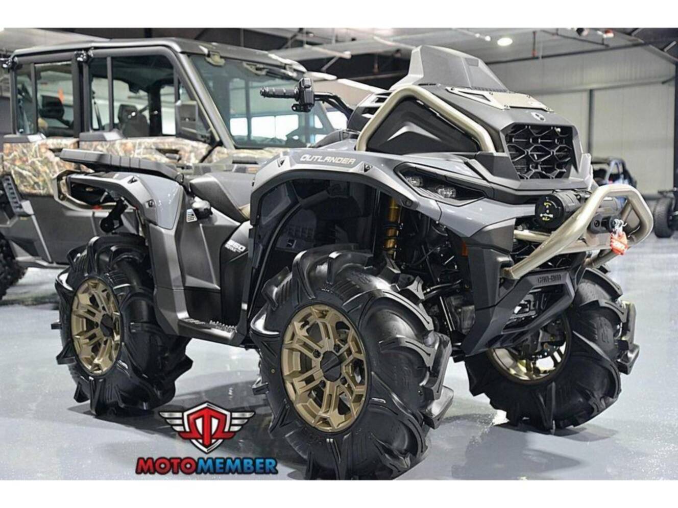 A photo of this 2026 Can-Am Outlander X mr 850 Granite Grey