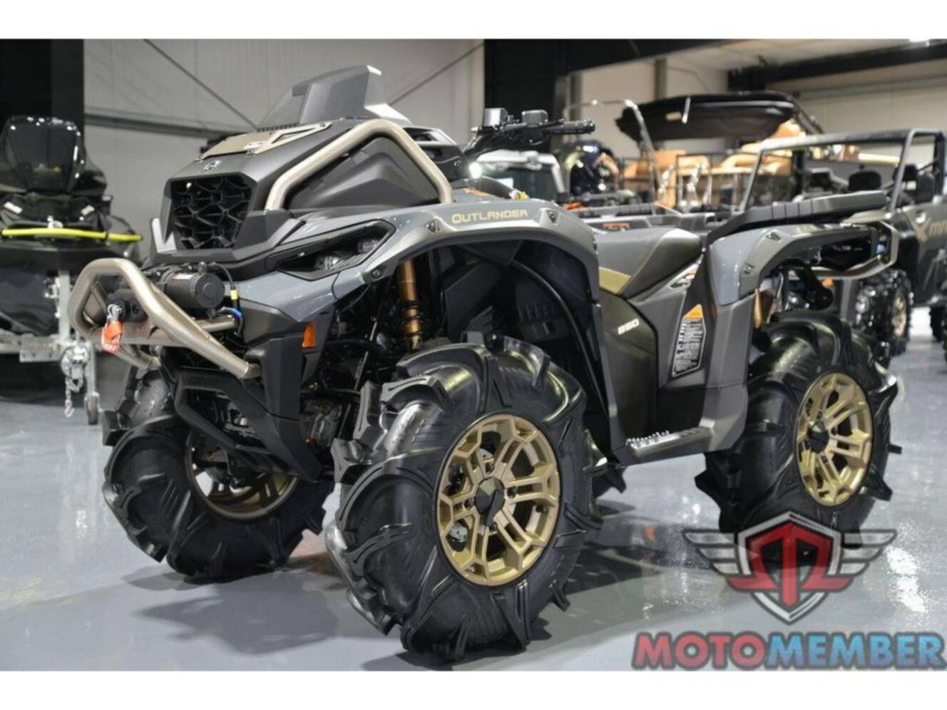 A photo of this 2026 Can-Am Outlander X mr 850 Granite Grey