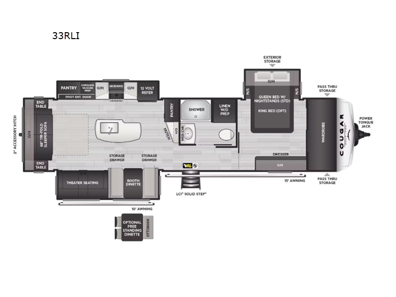 2024 Keystone Rv Cougar Half-Ton 33RLI in ottawa KS