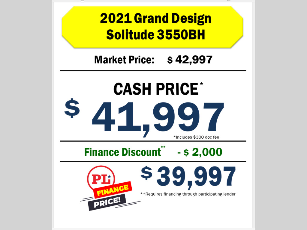 2021 Grand Design Solitude S-Class 3550BH in ramsey MN