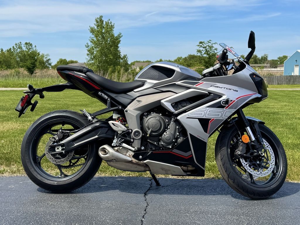2026 Triumph Daytona 660 Aluminium Silver / Sapphire Black 660 in Monee, IL