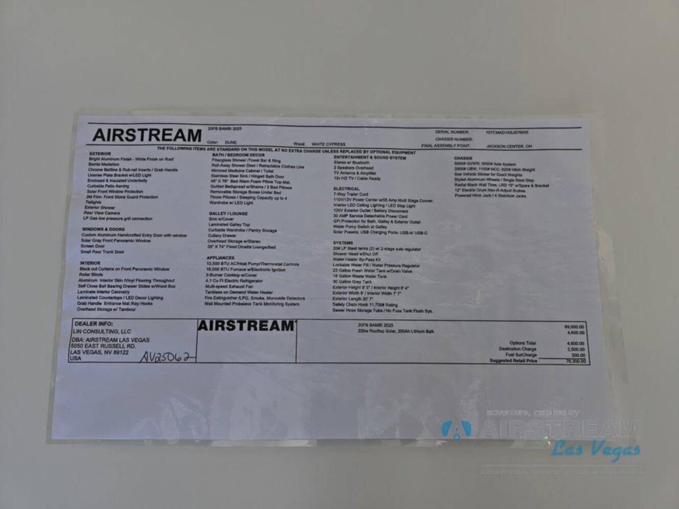 A photo of this 2025 Airstream Bambi 20FB