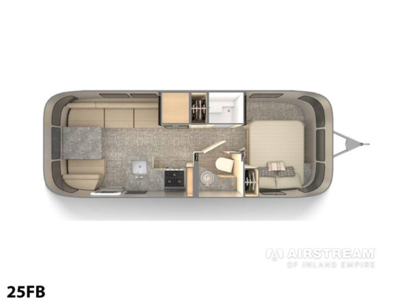 A photo of this 2026 Airstream Flying Cloud 25FBQ Hatch