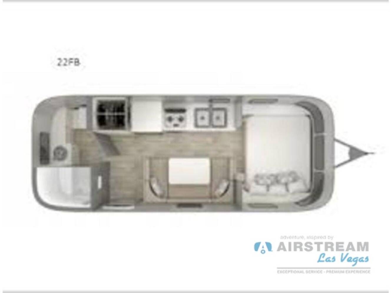 A photo of this 2026 Airstream Bambi 22FB