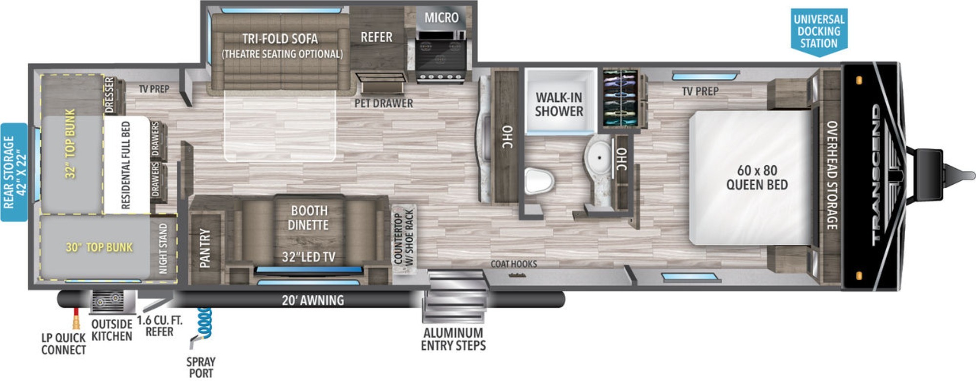2024 Grand Design TRANSCEND XPLOR 297QB in lake park GA