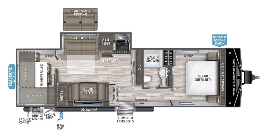 2022 Grand Design TRANSCEND XPLOR 297QB in rockvale TN