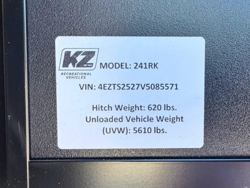 2027 KZ RV Sportsmen 241RK