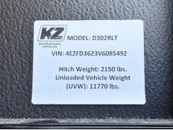2027 KZ RV Durango D302RLT