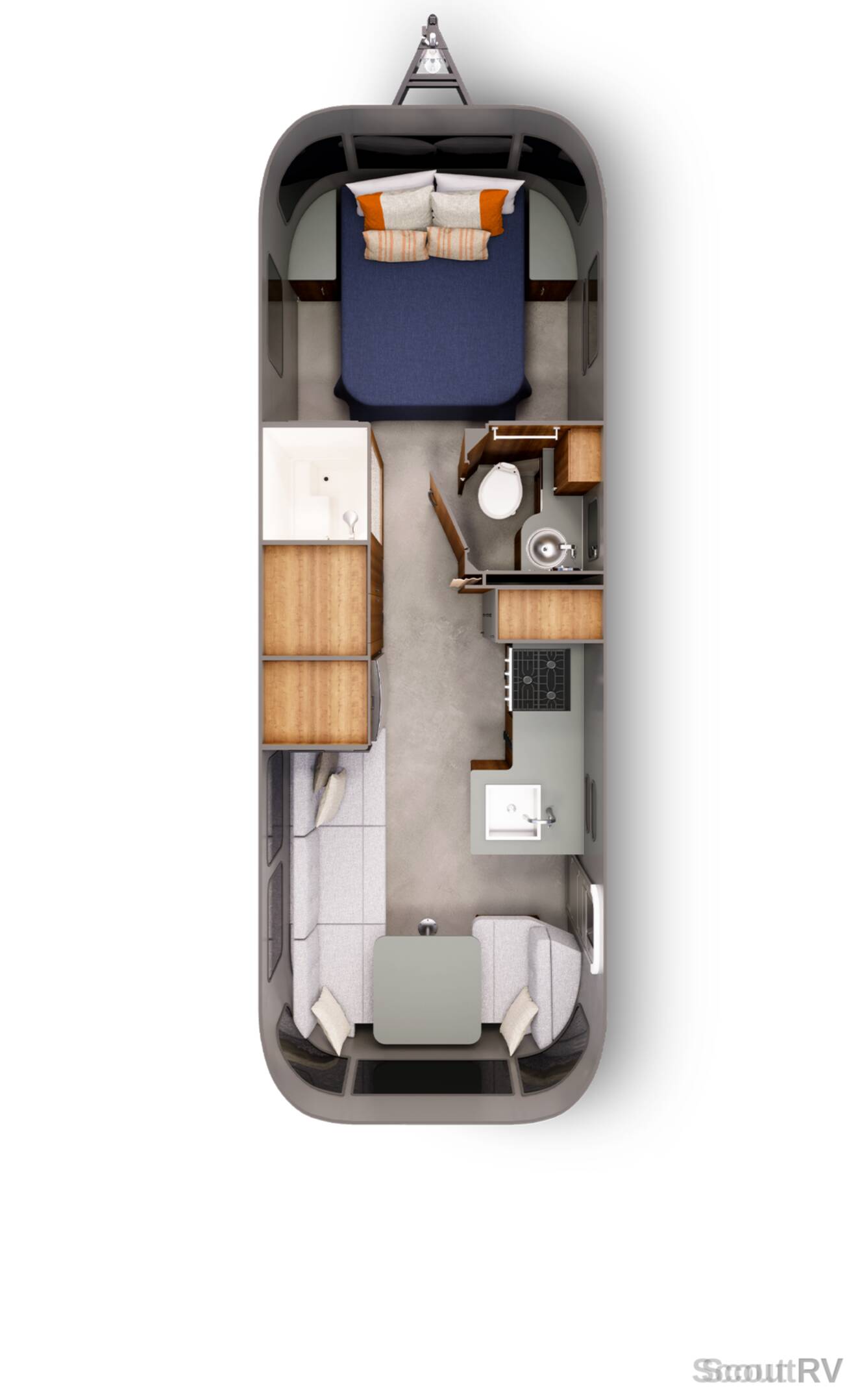 A photo of this 2027 Airstream Trade Wind 27FB Twin