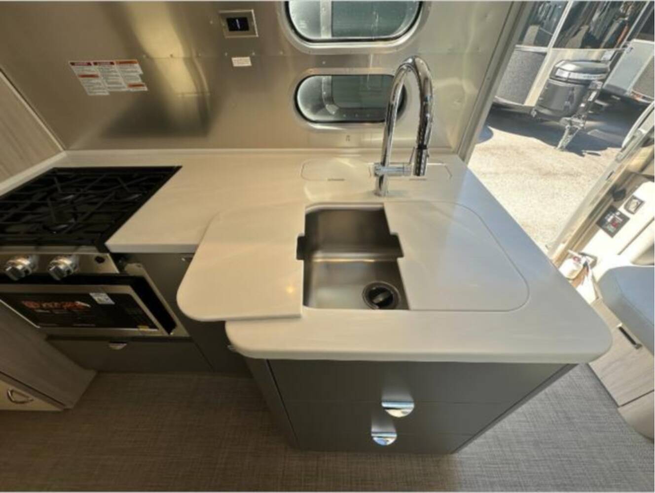 A photo of this 2026 Airstream Globetrotter 27FB Twin