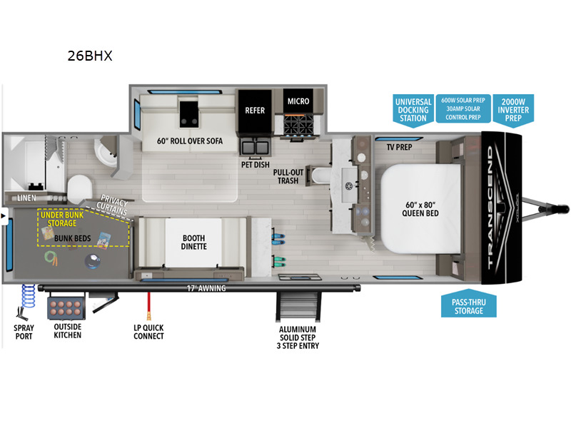 2027 Grand Design TRANSCEND-X 26BHX in west chester PA