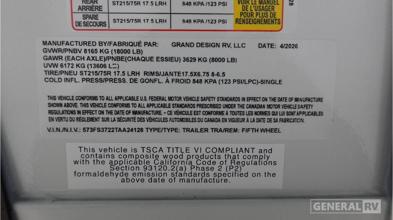 A photo of this 2026 Grand Design SOLITUDE-I 3203GK
