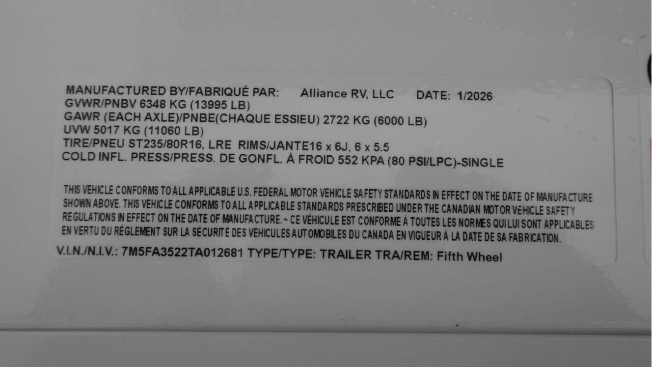 A photo of this 2026 Alliance Rv AVENUE 32RLS