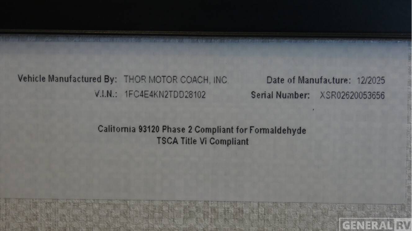 A photo of this 2026 Thor Motor Coach AXIS 26.2