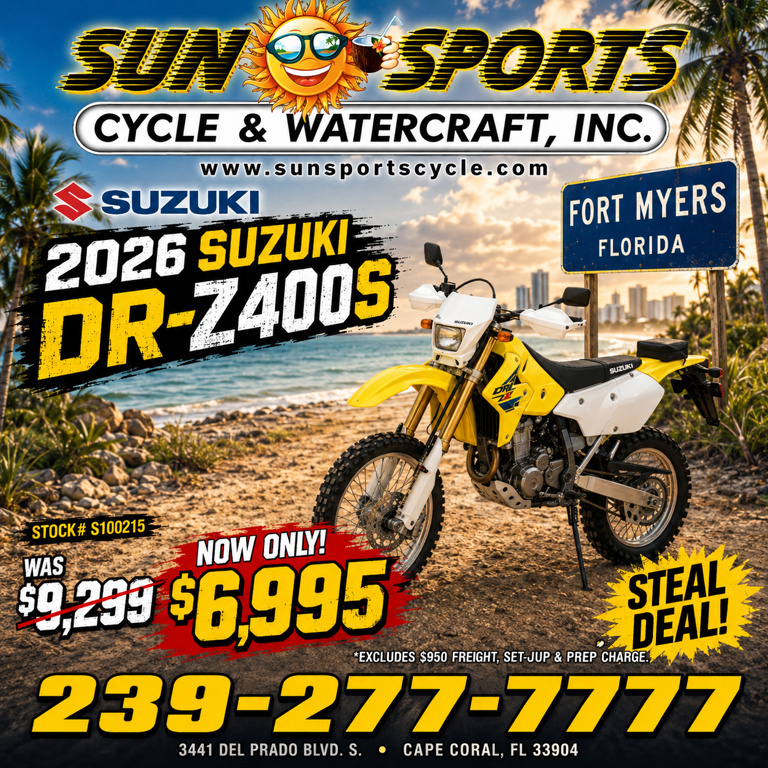 2026 Suzuki DR-Z 4S BASE in Ft Myers, FL