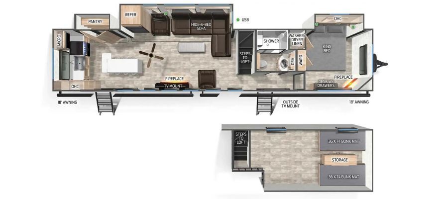 2027 Forest River Cherokee Timberwolf Destination Black Label 39ALBL in mansfield OH