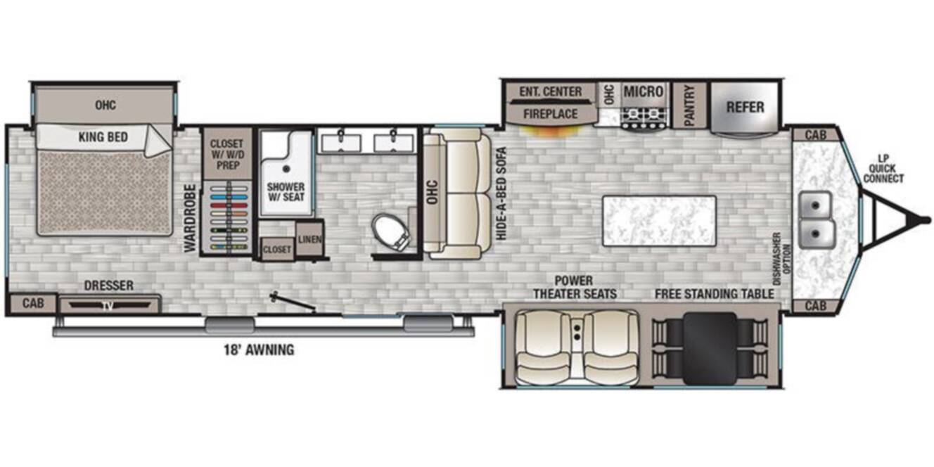 A photo of this 2022 Forest River Cedar Creek Cottage 40CFK2