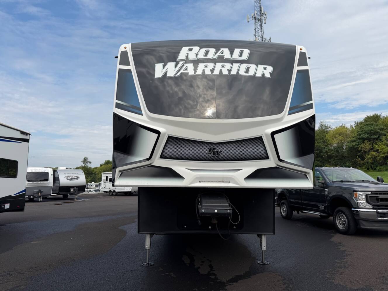 A photo of this 2022 Heartland Road Warrior Toy Hauler Series 351