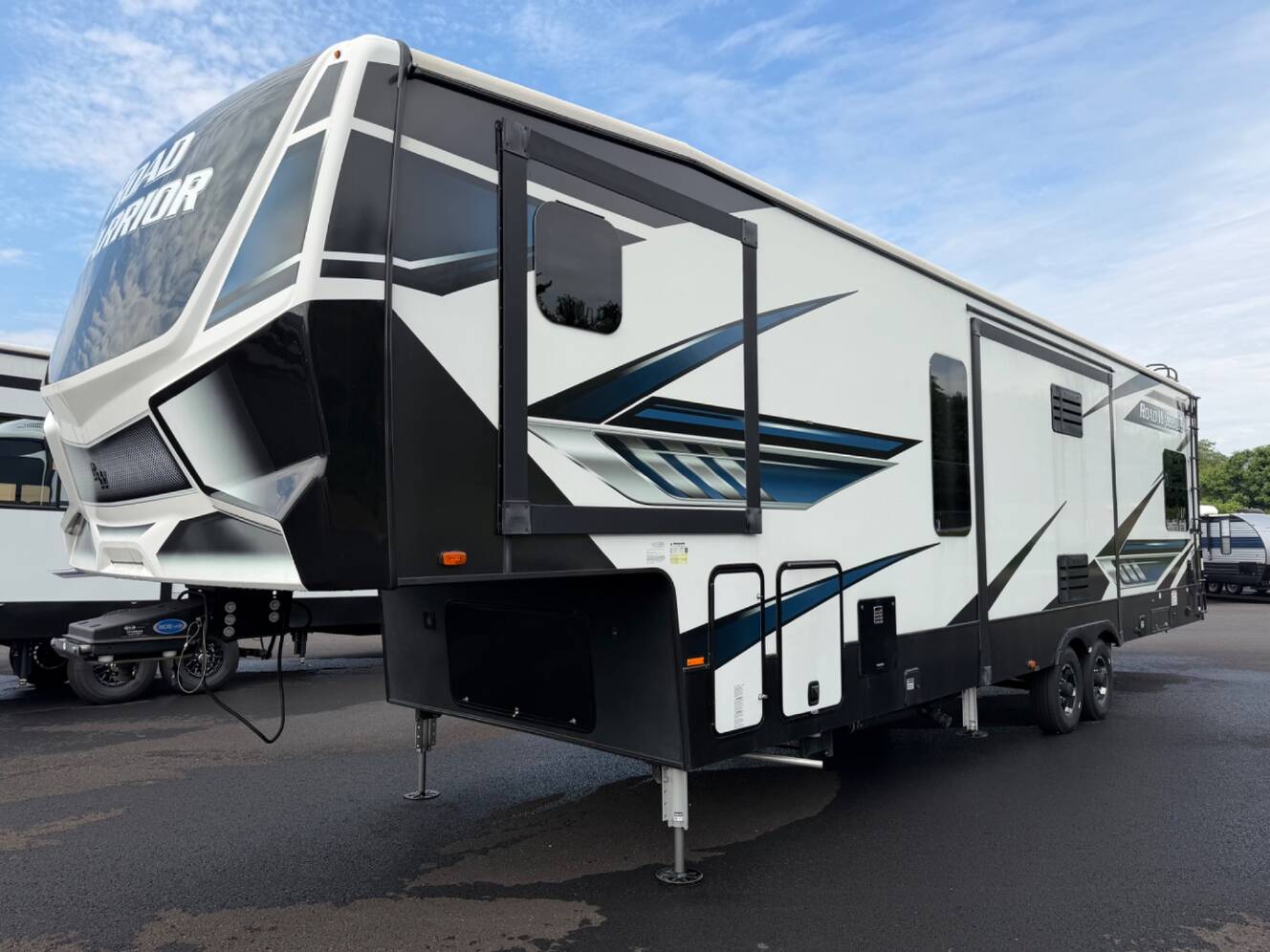 A photo of this 2022 Heartland Road Warrior Toy Hauler Series 351