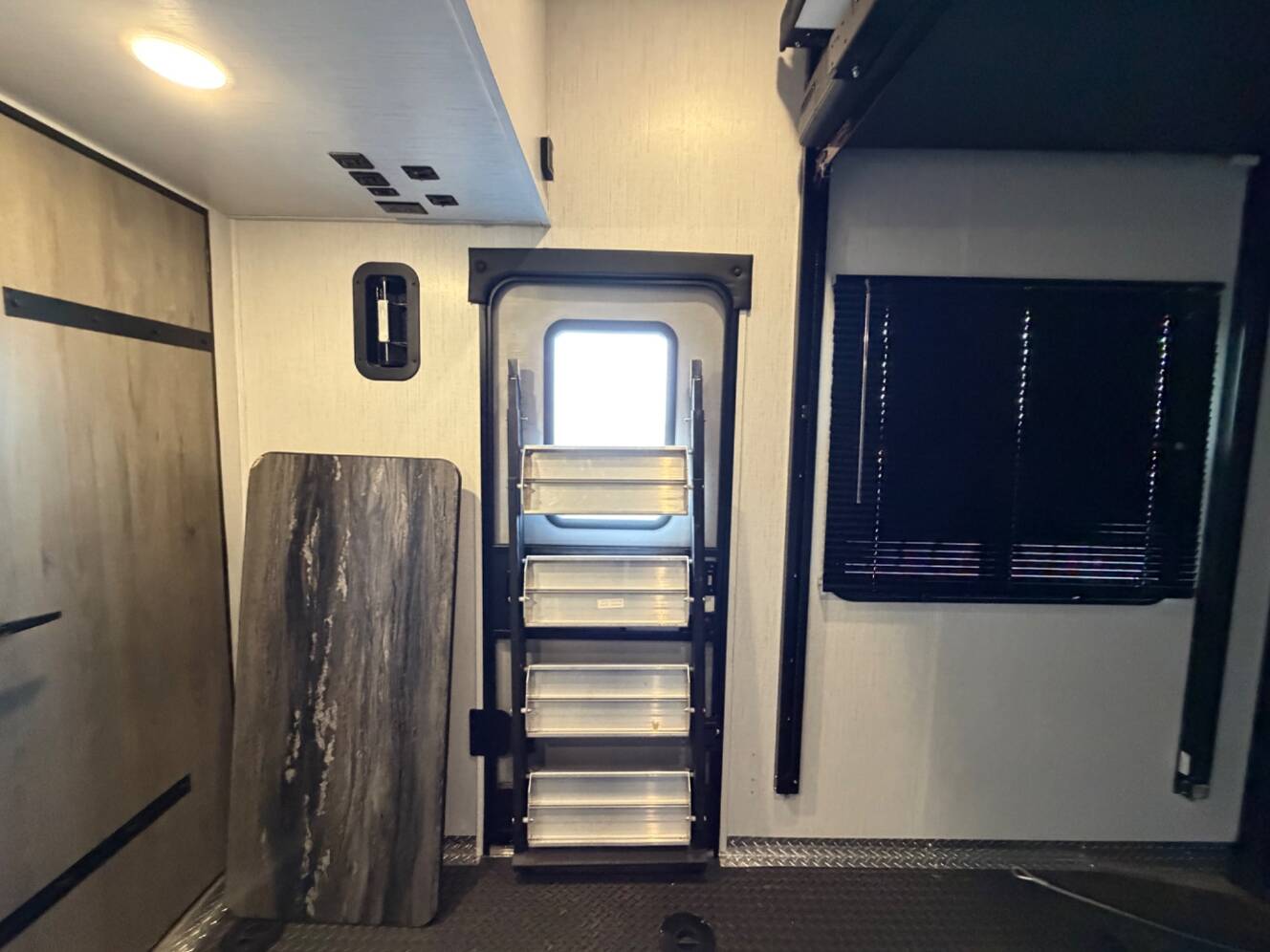 A photo of this 2022 Heartland Road Warrior Toy Hauler Series 351