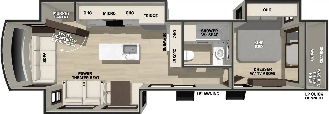 A photo of this 2026 Forest River Cedar Creek Cottage 40CRS