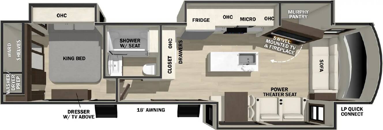 A photo of this 2025 Forest River Cedar Creek Cottage 40CCK