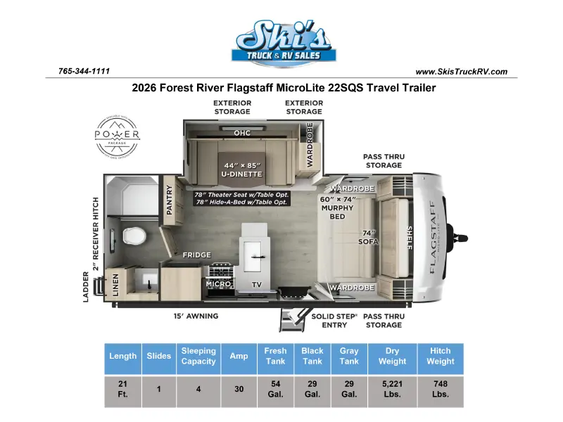 2026 Forest River Flagstaff Micro Lite 22SQS