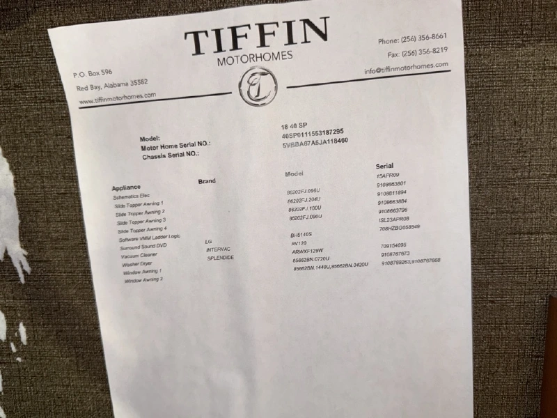 2018 TIFFIN MOTORHOMES ALLEGRO BUS 40SP