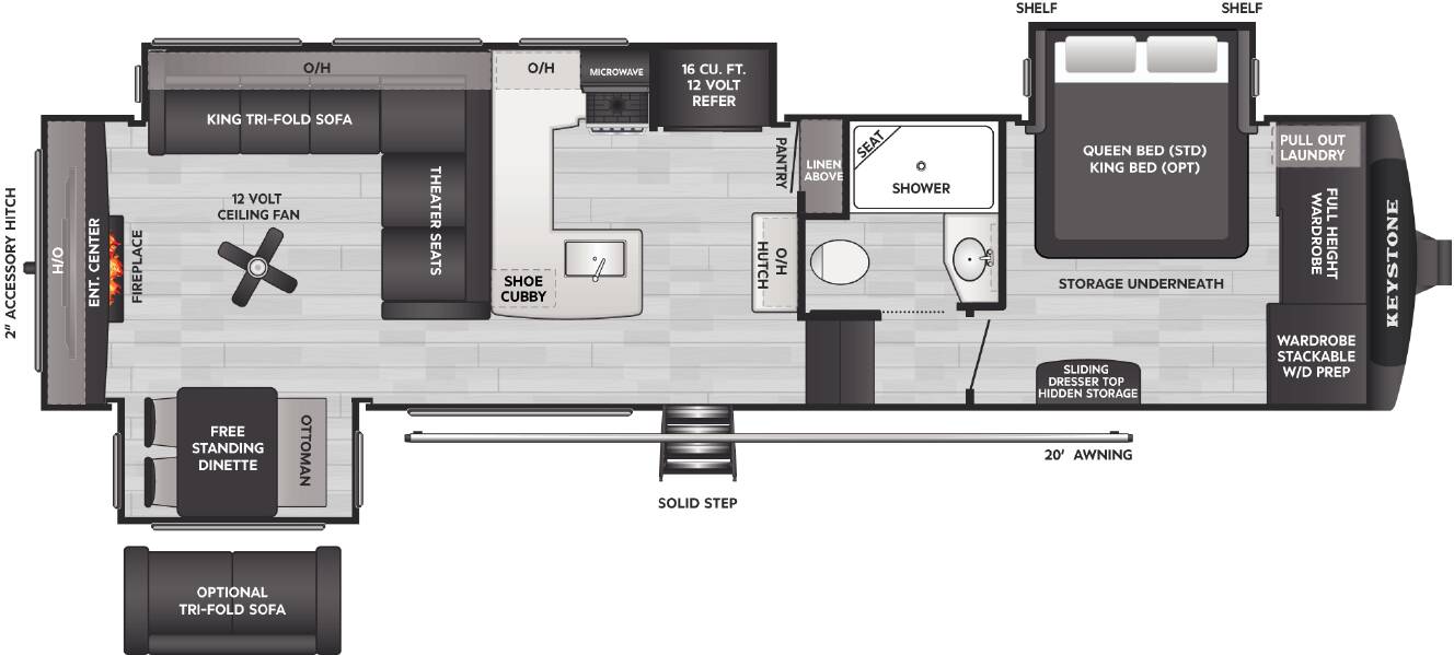 A photo of this 2026 Keystone Cougar 320RDS