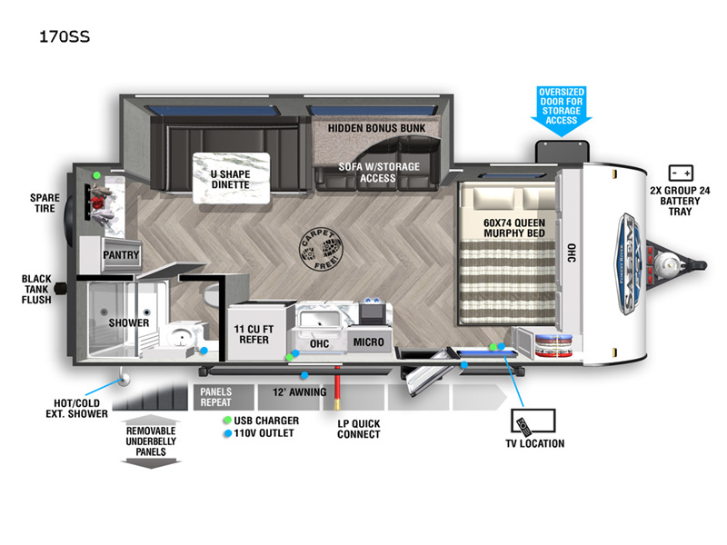 2022 Forest River Rv Salem FSX 170SS in crystal river FL