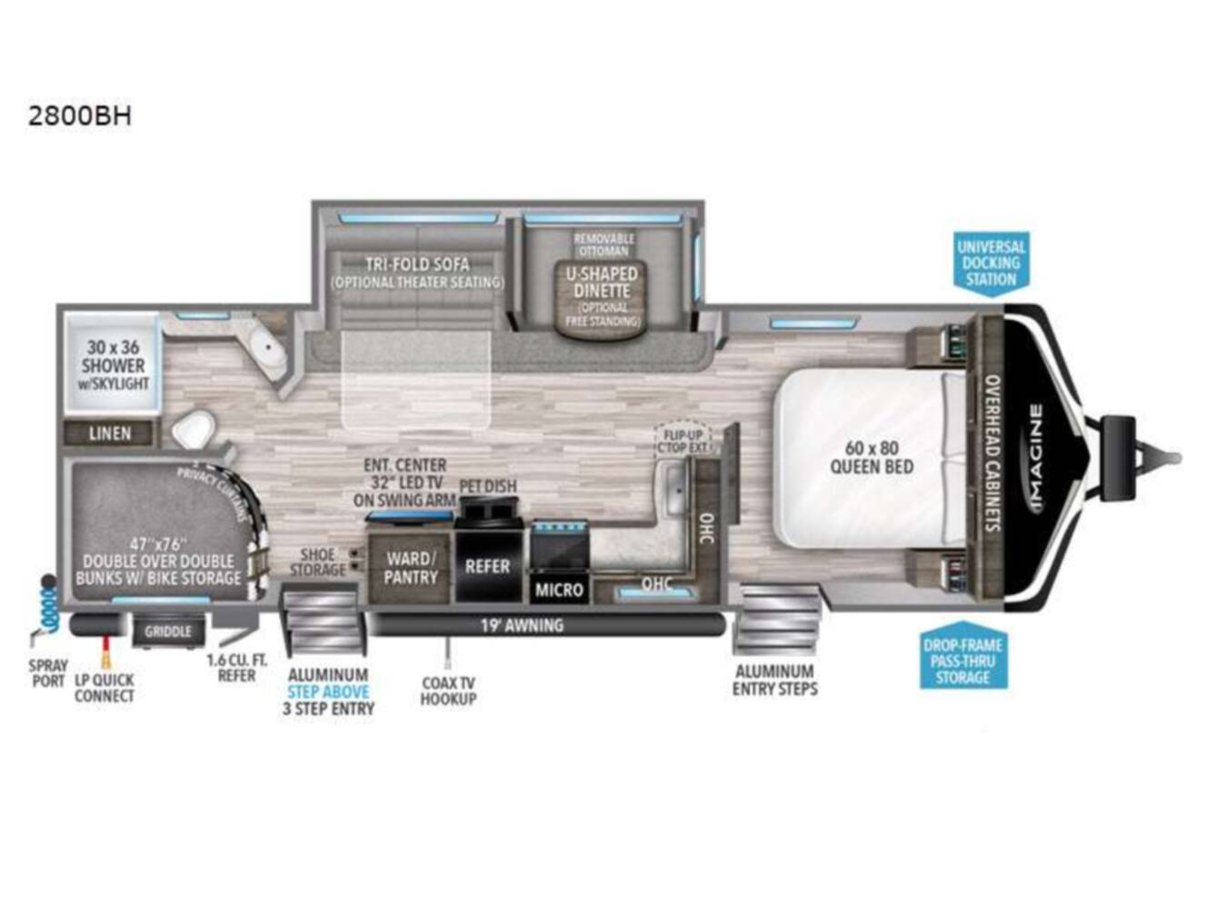 A photo of this 2022 Grand Design Imagine 2800BH